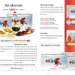 Trà Hồng Sâm KOREA – Hộp 50 gói x 3gr